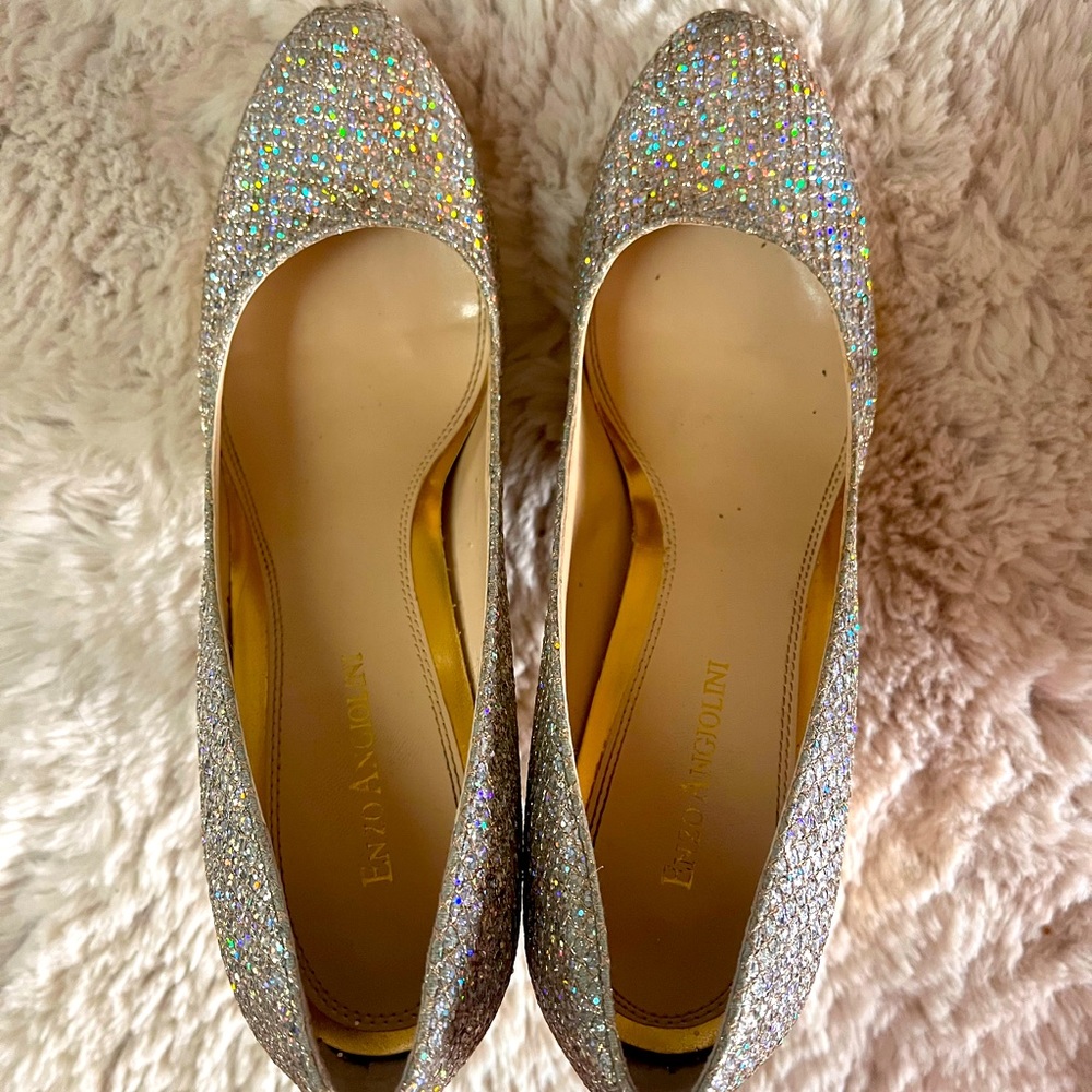 Like New Enzo Angiolini Sparkle/Glitter Heels Size 8 1/2